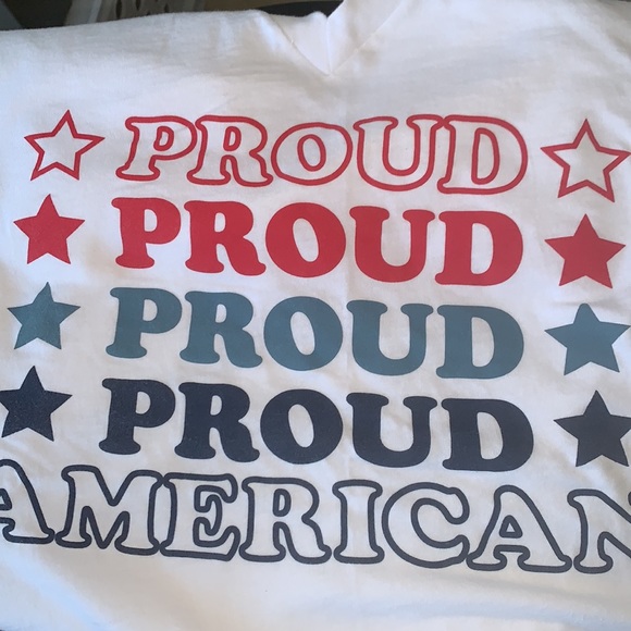 Jadelynn Brooke Proud American USA 4th of July tee tshirt sz L Things She Loves - Picture 4 of 10